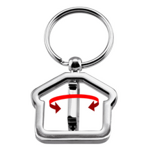 Load image into Gallery viewer, House Swivel Metal Keychain