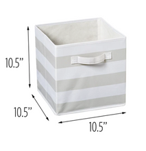 Load image into Gallery viewer, Explore + Store Kids Toy Storage Bin, Grey Stripe