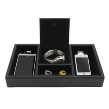 Load image into Gallery viewer, Leather Desk Valet & Charging Station