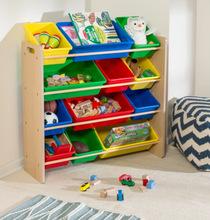 Load image into Gallery viewer, Kids Toy Storage Organizer with 12 Bins, Natural