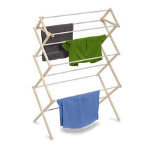 Load image into Gallery viewer, Heavy-Duty Collapsible Clothes Drying Rack, White/Natural