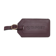 Load image into Gallery viewer, Leather Luggage Tag With Flap