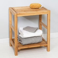 Load image into Gallery viewer, Bamboo Spa Storage Bench