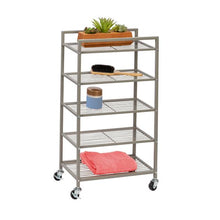 Load image into Gallery viewer, Rolling Bathroom Steel Storage Cart, 5 Tiers