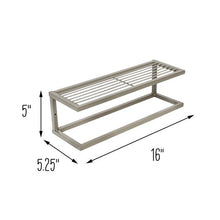 Load image into Gallery viewer, Steel Bathroom Slatted Shelf with Towel Bar
