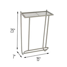 Load image into Gallery viewer, Steel Wall-Mounted Bathroom Towel Holder with Shelf