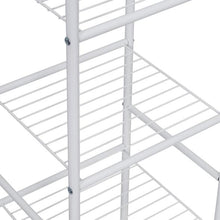 Load image into Gallery viewer, 6-Tier White Bathroom Storage Shelving Unit