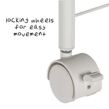 Load image into Gallery viewer, 3-Shelf Rolling Wire Cart, White