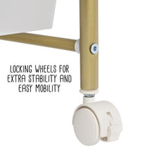 Load image into Gallery viewer, 5-Drawer Rolling Storage Cart With Plastic Drawers, Gold