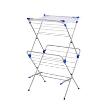Load image into Gallery viewer, Foldable Drying Rack with Mesh Top, 2 Tiers