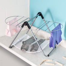Load image into Gallery viewer, Collapsible Tabletop Clothes Drying Rack, Silver