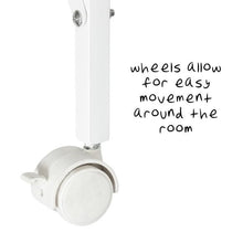 Load image into Gallery viewer, 5-Tier Collapsible Rolling Clothes Drying Rack, White