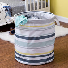 Load image into Gallery viewer, Explore + Store Multi-Stripe Kids Laundry Hamper