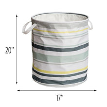 Load image into Gallery viewer, Explore + Store Multi-Stripe Kids Laundry Hamper