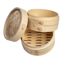 Load image into Gallery viewer, Joyce Chen 3-Tier Bamboo 6-Inch Steamer Baskets