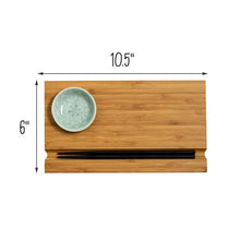 Load image into Gallery viewer, Joyce Chen Burnished Bamboo Sushi Board Set