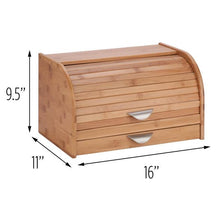 Load image into Gallery viewer, Bread Box with Cutting Board, Bamboo