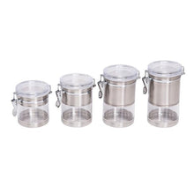 Load image into Gallery viewer, Steel Canister Set - 4pc Clear
