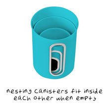 Load image into Gallery viewer, 3-Piece Steel Canister Set, Blue