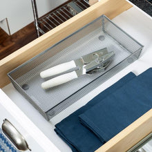Load image into Gallery viewer, 12'' x 6'' Steel Mesh Silverware & Desk Drawer Organizer