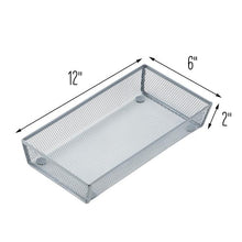 Load image into Gallery viewer, 12'' x 6'' Steel Mesh Silverware & Desk Drawer Organizer