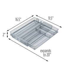 Load image into Gallery viewer, Expandable Steel Mesh Silverware & Desk Drawer Organizer