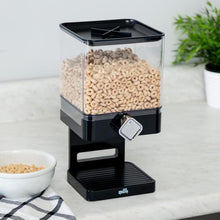 Load image into Gallery viewer, Cereal Dispenser with Portion Control, Black/Chrome
