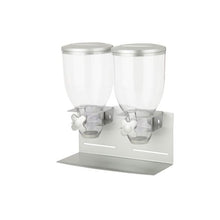 Load image into Gallery viewer, Double Commercial Cereal Dispenser, Silver and Stainless Steel