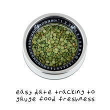 Load image into Gallery viewer, 4-Piece Glass Jar Storage Set with Date Dial