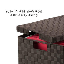 Load image into Gallery viewer, Large File Storage Box, Espresso