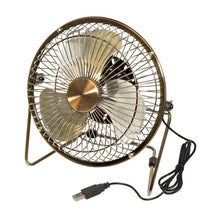 Load image into Gallery viewer, 6-Inch USB-Powered Portable Desk Fan, Bronze