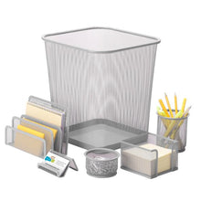 Load image into Gallery viewer, 6-Piece Mesh Desk Set, Silver