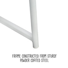 Load image into Gallery viewer, Home Office Computer Desk with Shelf and Metal Mesh Basket, White