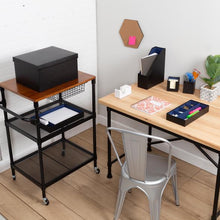 Load image into Gallery viewer, 6-Piece Faux Leather Desk Organization Set, Black