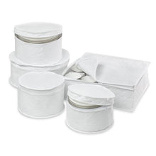 Load image into Gallery viewer, 5-Piece Dinnerware Storage Set, White