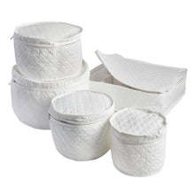 Load image into Gallery viewer, 5-Piece Dinnerware Storage Set, White