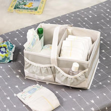 Load image into Gallery viewer, Explore + Store Baby Diaper Caddy, Grey Stripe