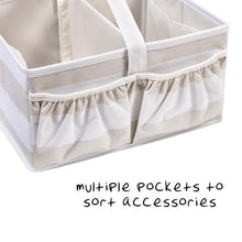 Load image into Gallery viewer, Explore + Store Baby Diaper Caddy, Grey Stripe