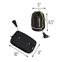 Load image into Gallery viewer, Tech and Phone Accessories Organizer Set - Pouch & Clutch, Black