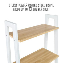 Load image into Gallery viewer, Wood and Metal A-Frame Ladder Shelf, 5 Tiers