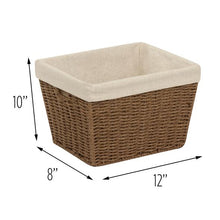 Load image into Gallery viewer, Medium Paper Rope Storage Basket with Liner, Brown