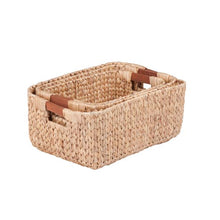 Load image into Gallery viewer, 3-Piece Rectangular Nesting Storage Baskets, Natural