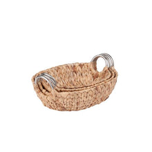 Load image into Gallery viewer, 3-Piece Oval Hyacinth Baskets, Natural