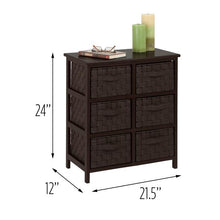 Load image into Gallery viewer, 6-Drawer Storage Chest, Espresso