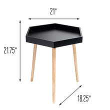 Load image into Gallery viewer, Black Hexagon End Table