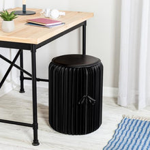 Load image into Gallery viewer, Black Foldable Paper Stool