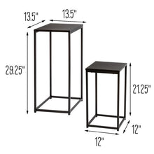 Load image into Gallery viewer, Set of 2 Square Side Tables, Black
