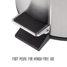 Load image into Gallery viewer, 5L Round Stainless Steel Trash Can
