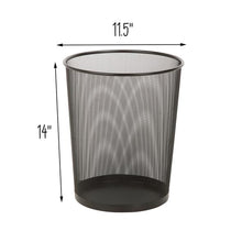 Load image into Gallery viewer, Mesh Metal Trash Can, Black