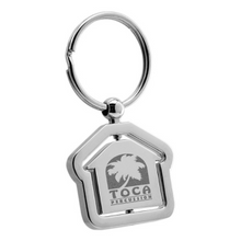 Load image into Gallery viewer, House Swivel Metal Keychain
